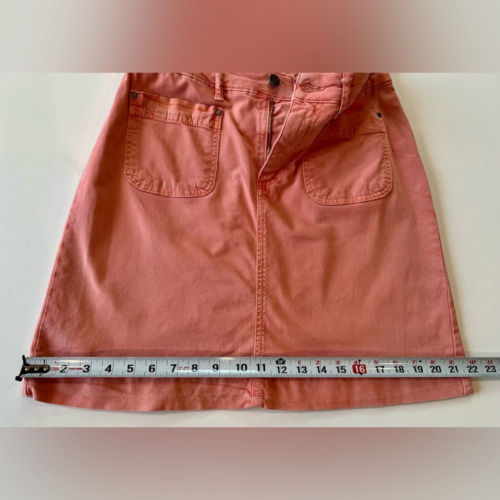 Boden Patch Pocket Chino Skirt Coral Salmon Pink - Picture 3 of 8